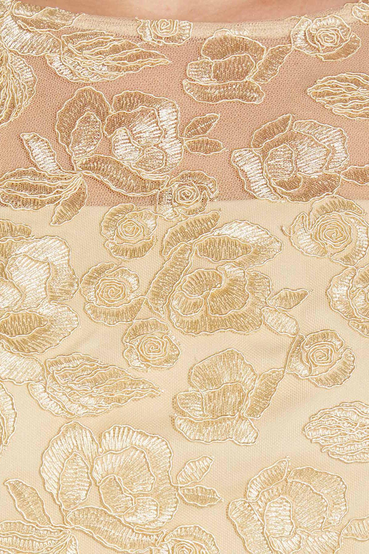 LIGHT CHAMPAGNE Adrianna Papell AP1E209481 Long Bell Sleeves