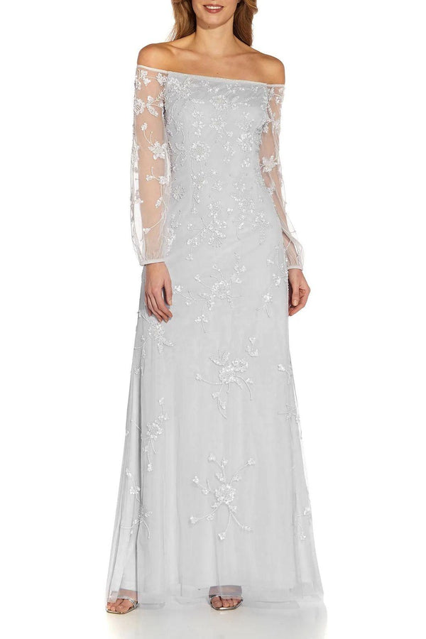 Formal Dresses Long Off Shoulder Formal Dress IVORY BISCOTTI
