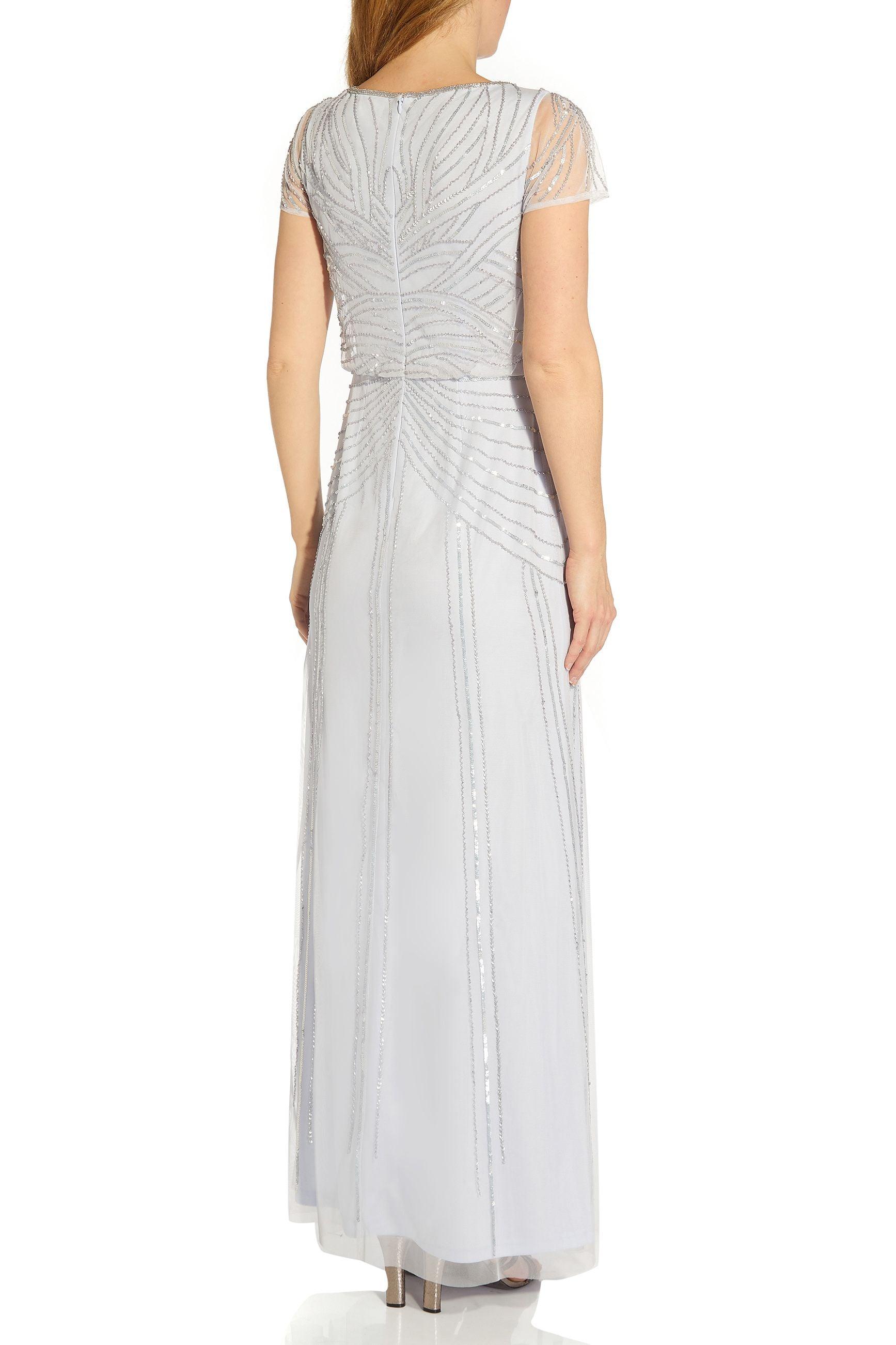 Adrianna Papell AP1E209663 Long Short Sleeve Formal Dress
