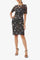 Cocktail Dresses Short Sleeves Short Beaded Dress BLACK GOLD
