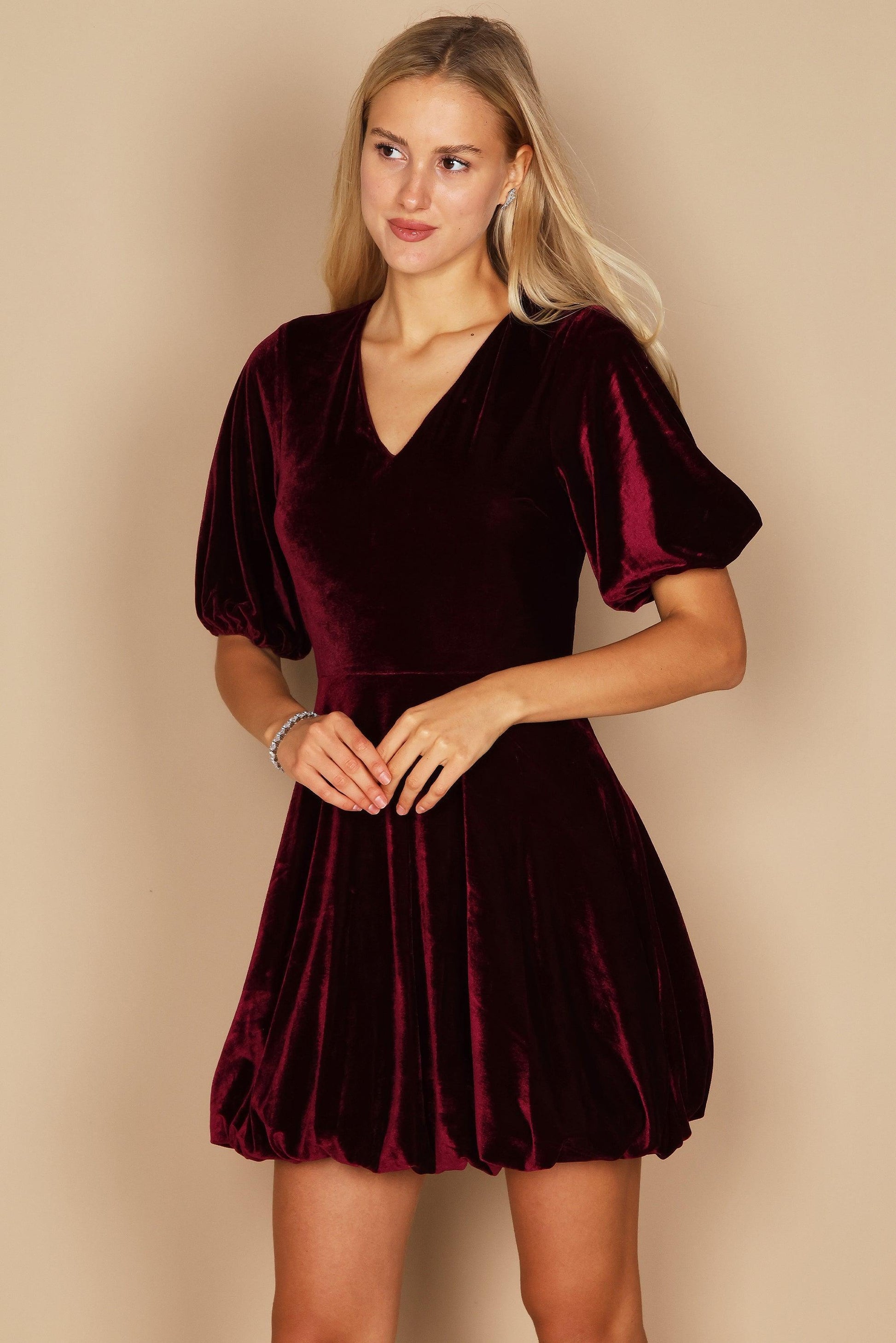 BCBGeneration GU07D36 Short Formal Velvet Dress