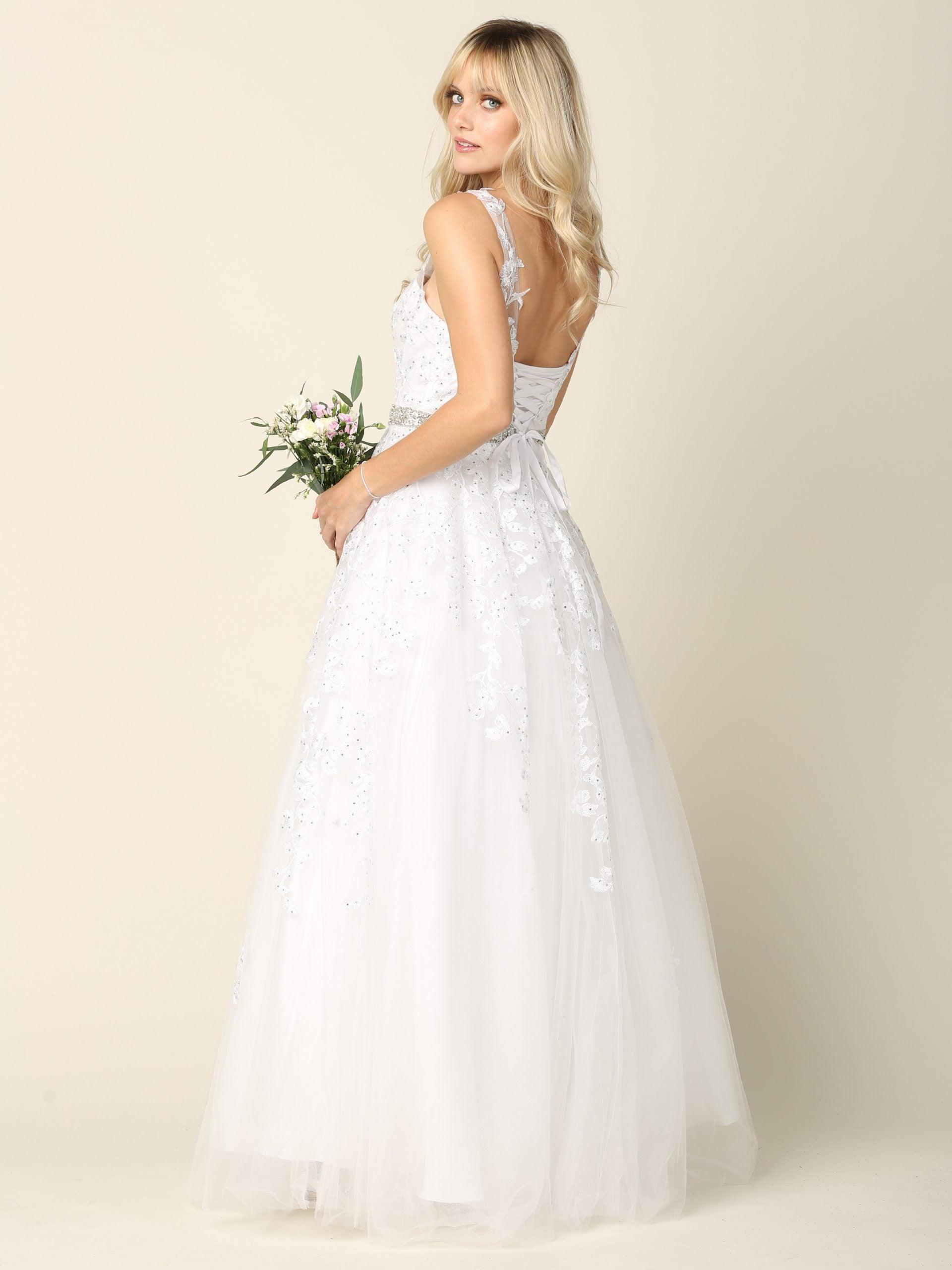 White Bridal Long Gown Sleeveless Wedding Dress - Formal Dresses White Bridal Long Gown Sleeveless Wedding Dress - Formal Dresses