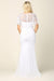 Bridal Long Gown Wing Sleeve Lace Wedding Dress - The Dress Outlet