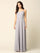 Bridesmaids Long A Line Chiffon Dress - The Dress Outlet