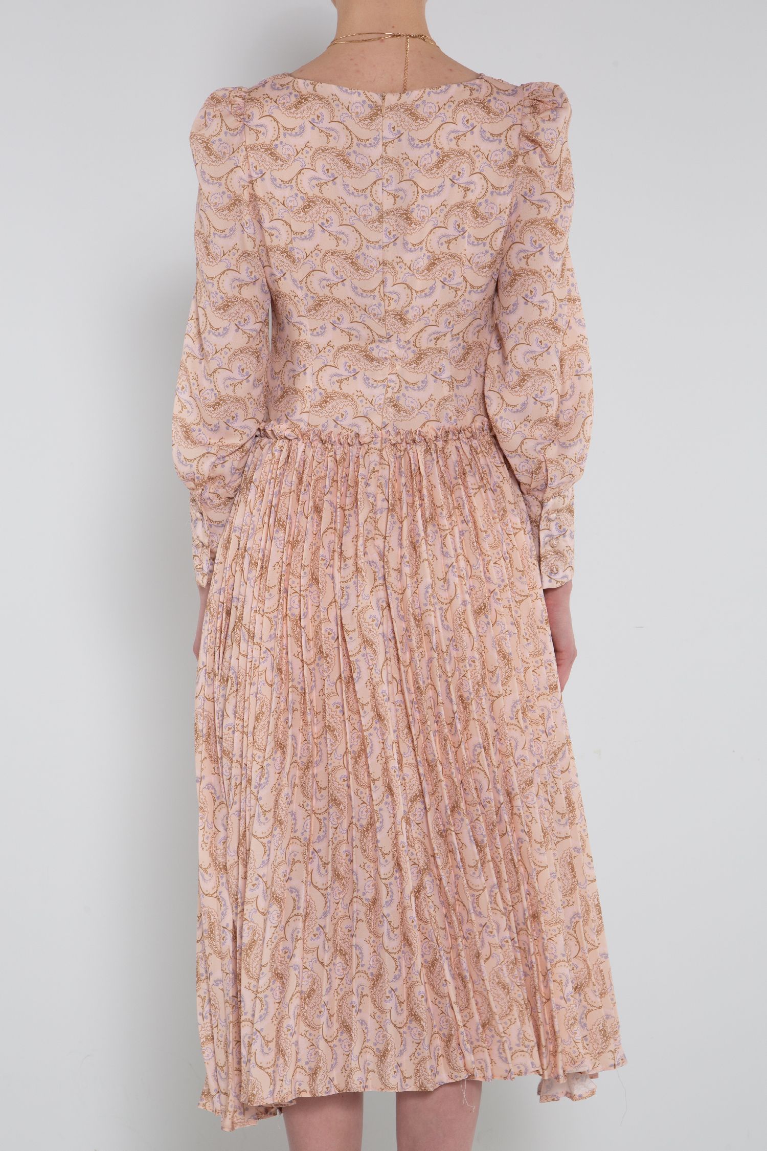 Long Bishop Sleeve Midi Length Dress