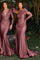 One Shoulder Long Formal Prom Dress Dark Mauve