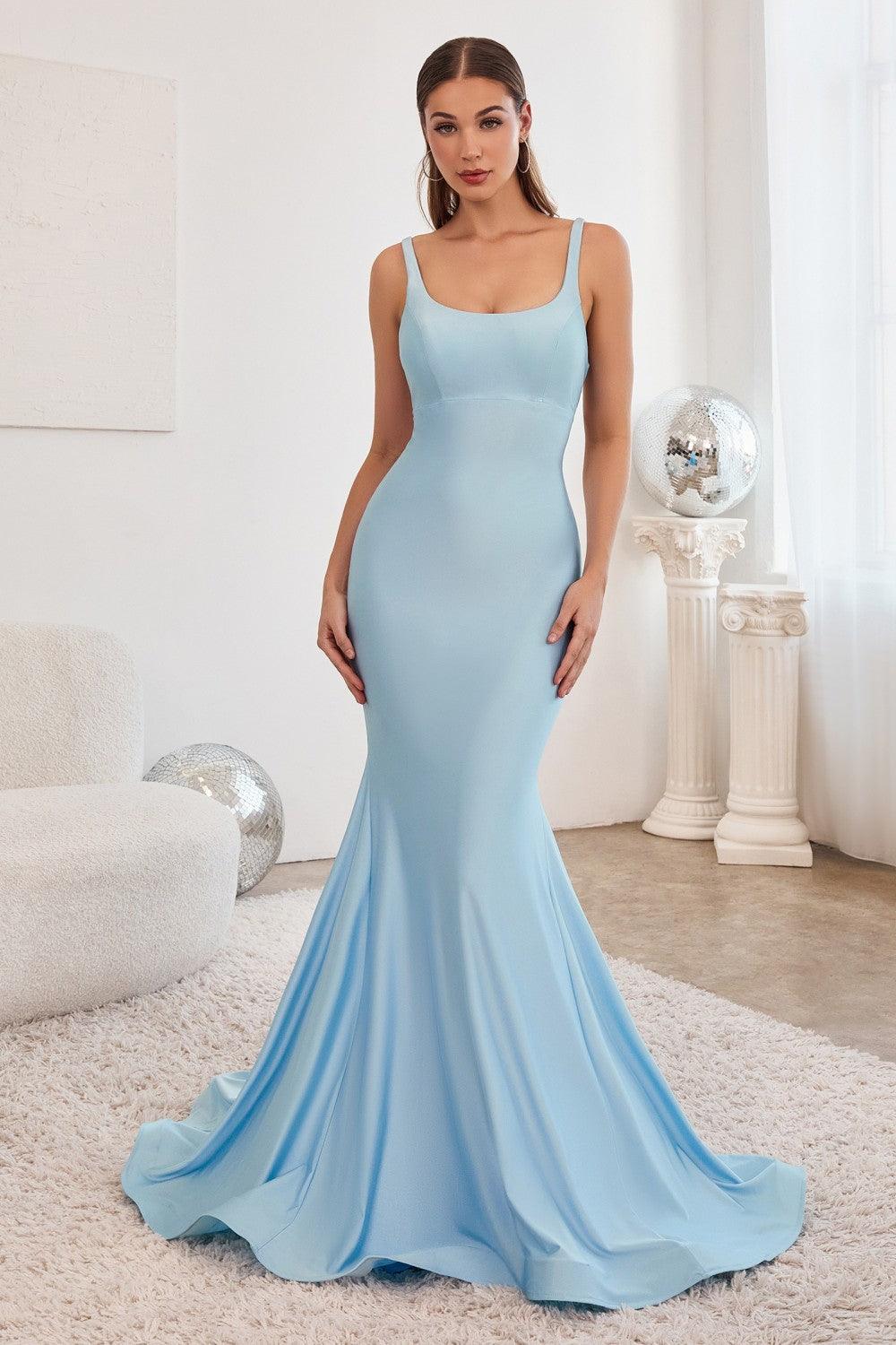 Long Mermaid Prom Dress Light Blue