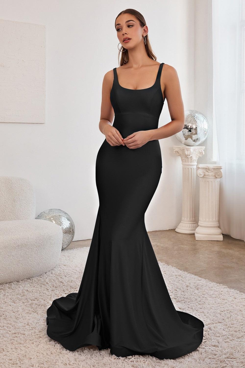 Long Mermaid Prom Dress Black
