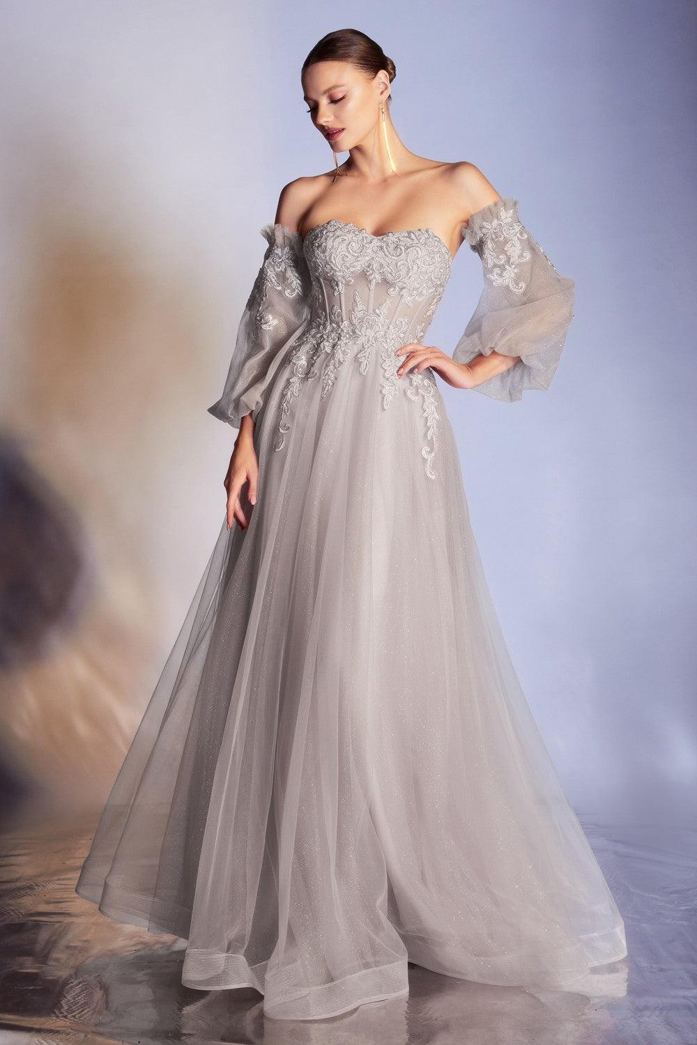 Black Cinderella Divine CD948 Corset Strapless Long Prom Dress for $250.0 –  The Dress Outlet
