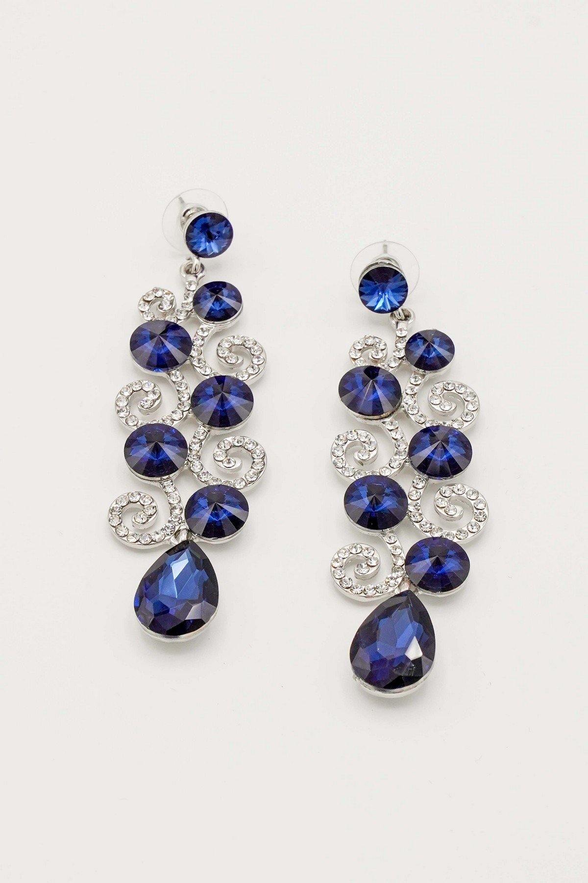 Chandelier Teardrop Bridal Rhinestone Earrings