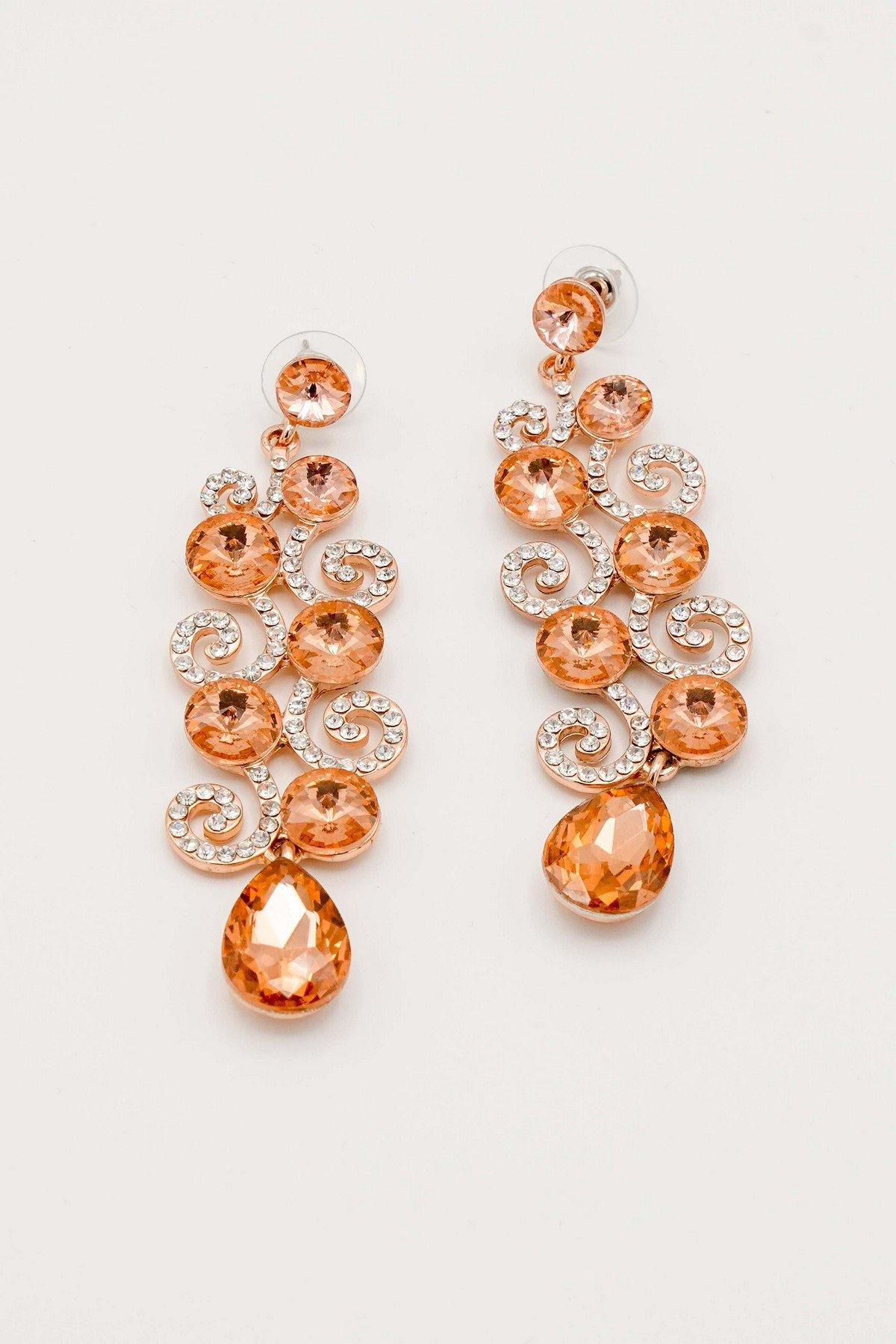 Chandelier Teardrop Bridal Rhinestone Earrings