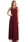 Chiffon Long Sleeveless Bridesmaid Dress - The Dress Outlet