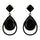 Clear Diamante Teardrop Shaped Rhinestone Earrings - The Dress Outlet