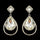 Clear Diamante Teardrop Shaped Rhinestone Earrings - The Dress Outlet