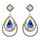 Clear Diamante Teardrop Shaped Rhinestone Earrings - The Dress Outlet