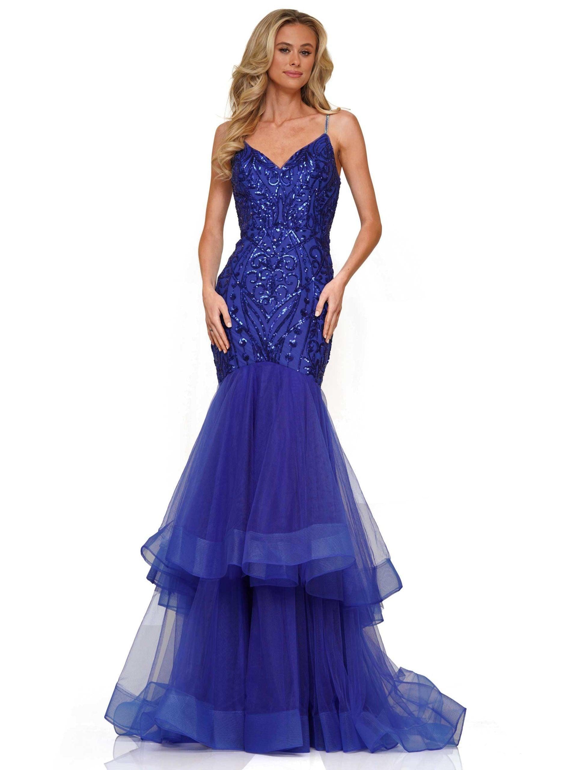Colors Fitted Long Evening Dress 2978 - The Dress Outlet