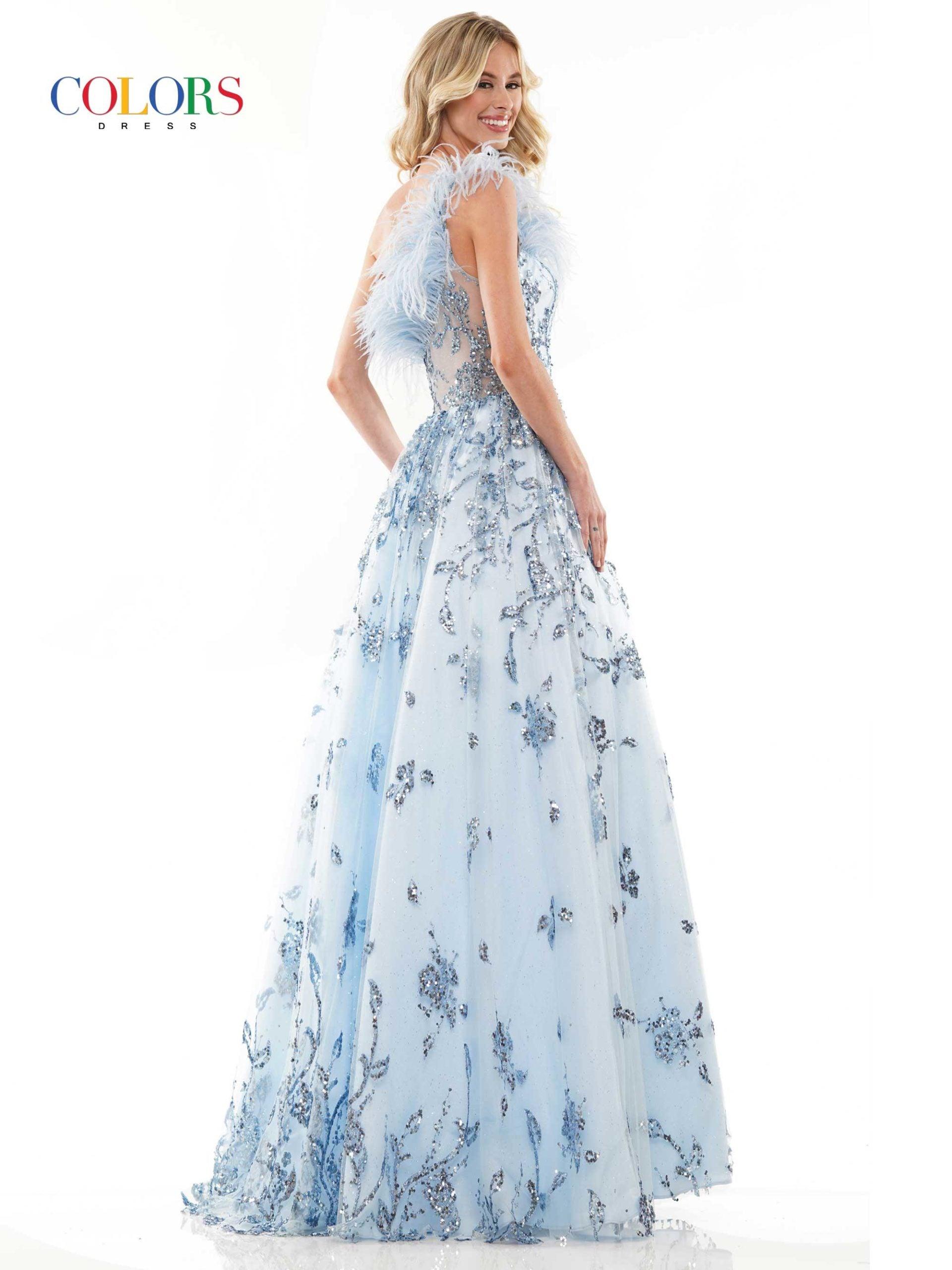 Colors Long A-Ling One Shoulder Prom Dress 2950 - The Dress Outlet