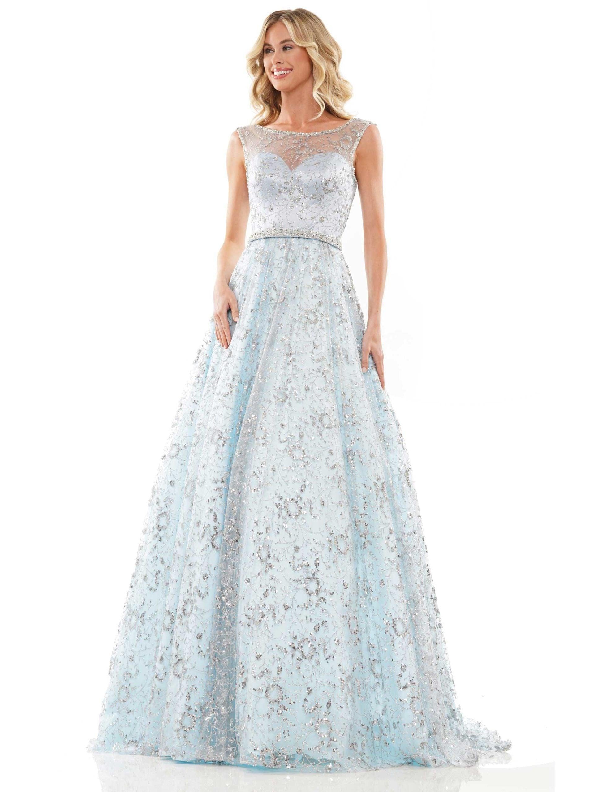 Colors Long Cap Sleeve Evening Dress 2980 - The Dress Outlet
