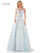 Colors Long Cap Sleeve Evening Dress 2980 - The Dress Outlet