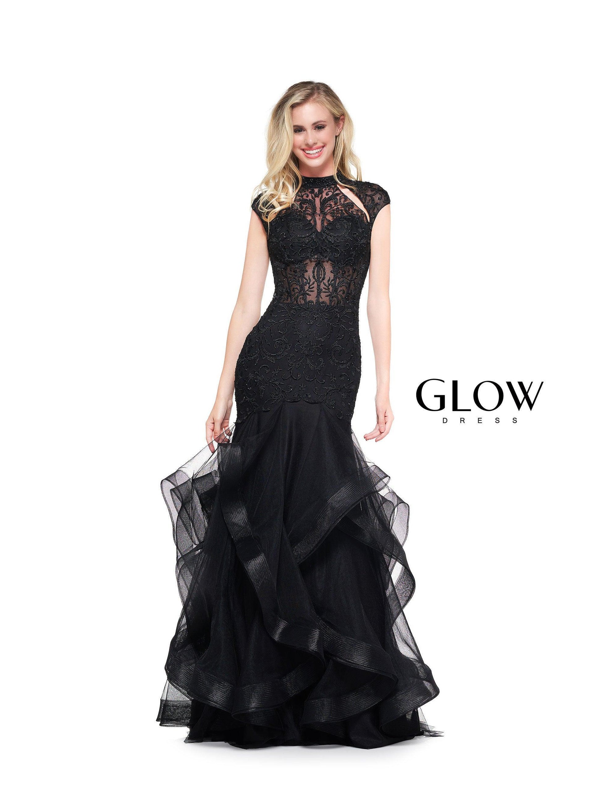 Colors Long Cap Sleeve Formal Mermaid Prom Gown 842 - The Dress Outlet