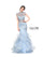 Colors Long Cap Sleeve Formal Mermaid Prom Gown 842 - The Dress Outlet