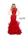 Colors Long Cap Sleeve Formal Mermaid Prom Gown 842 - The Dress Outlet
