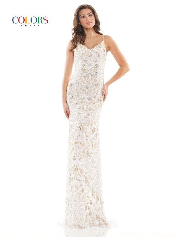 Colors K122 Colors Long Formal Beaded Prom Dress