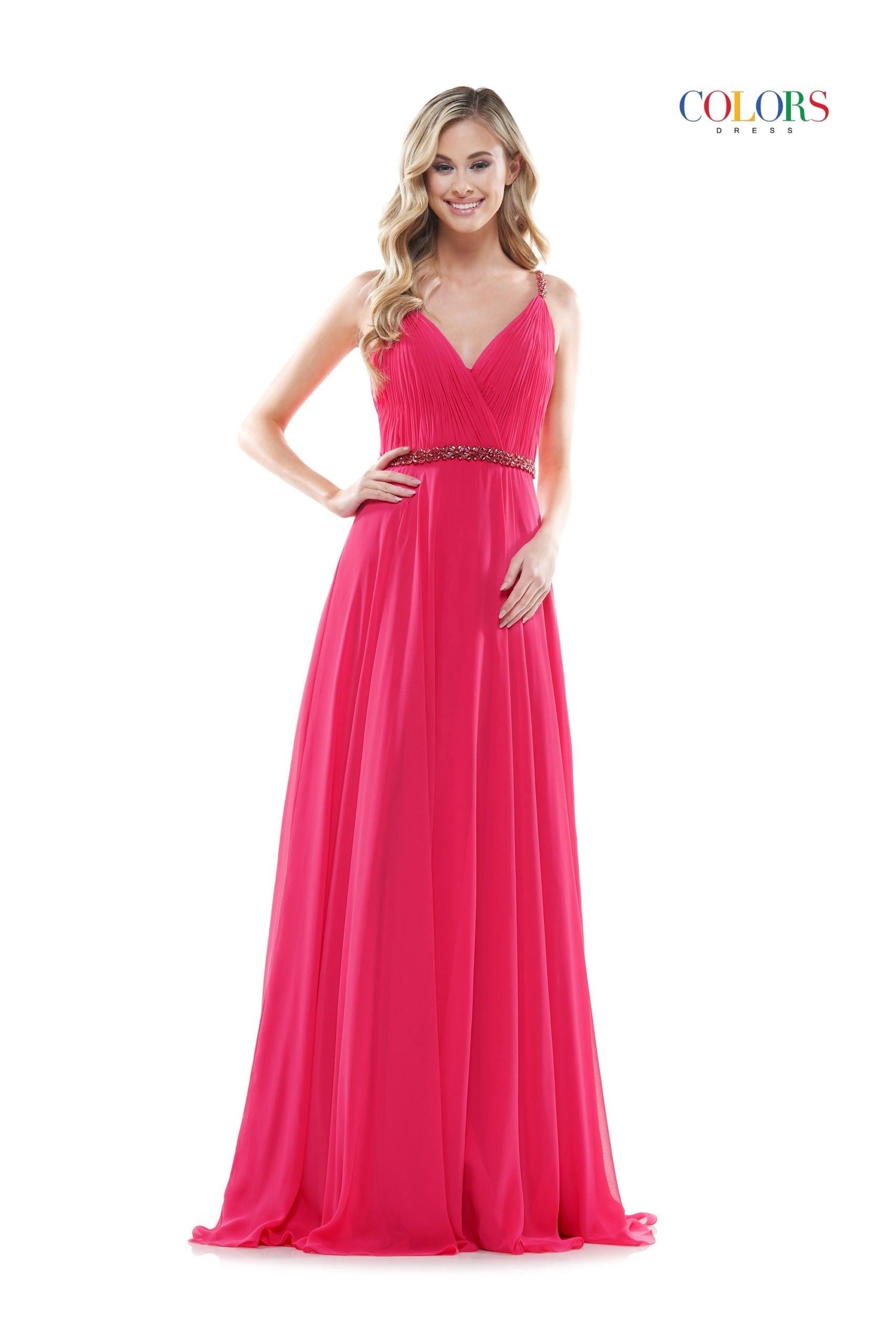 Colors 2502 Colors Long Formal Chiffon Prom Dress