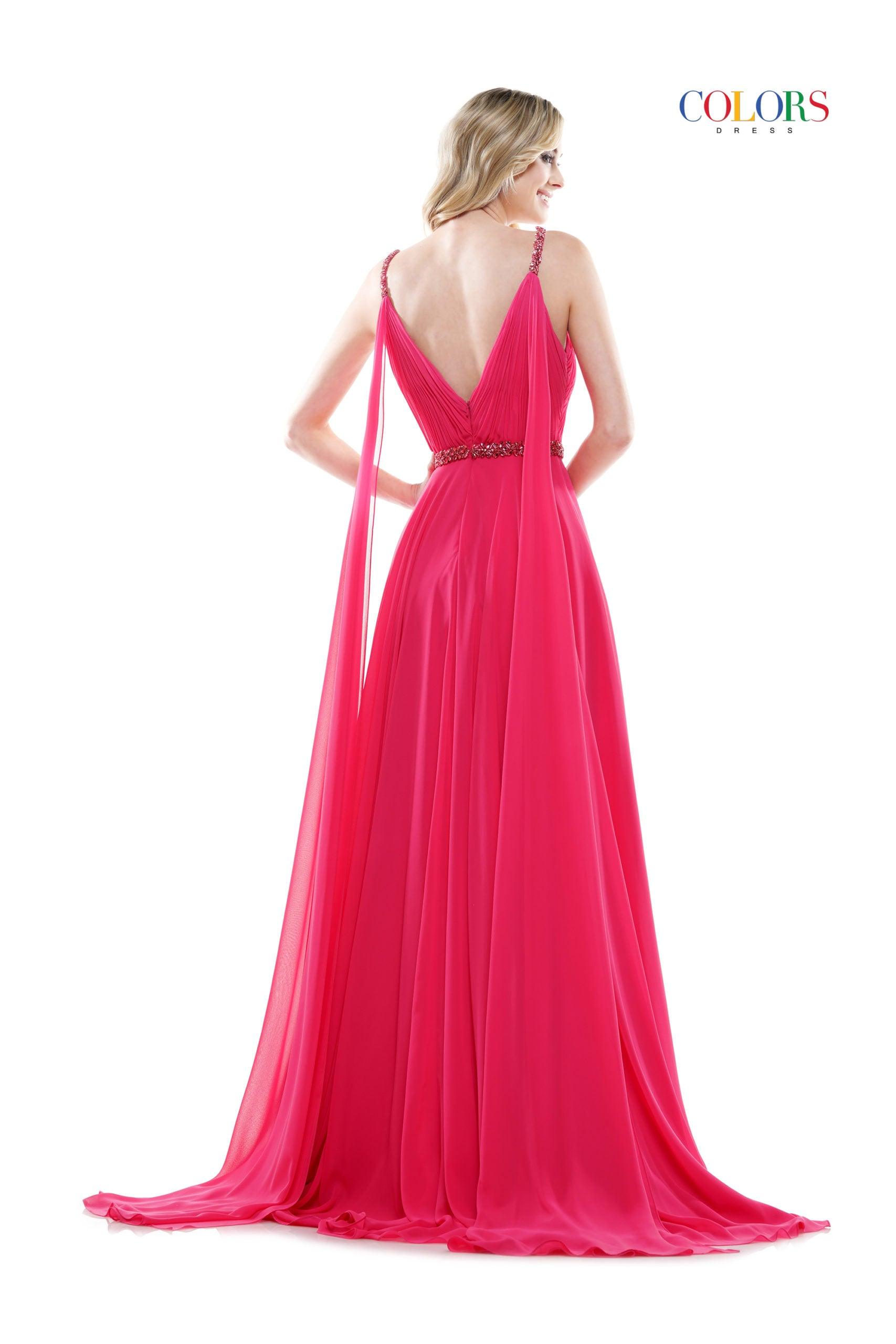 Colors 2502 Colors Long Formal Chiffon Prom Dress