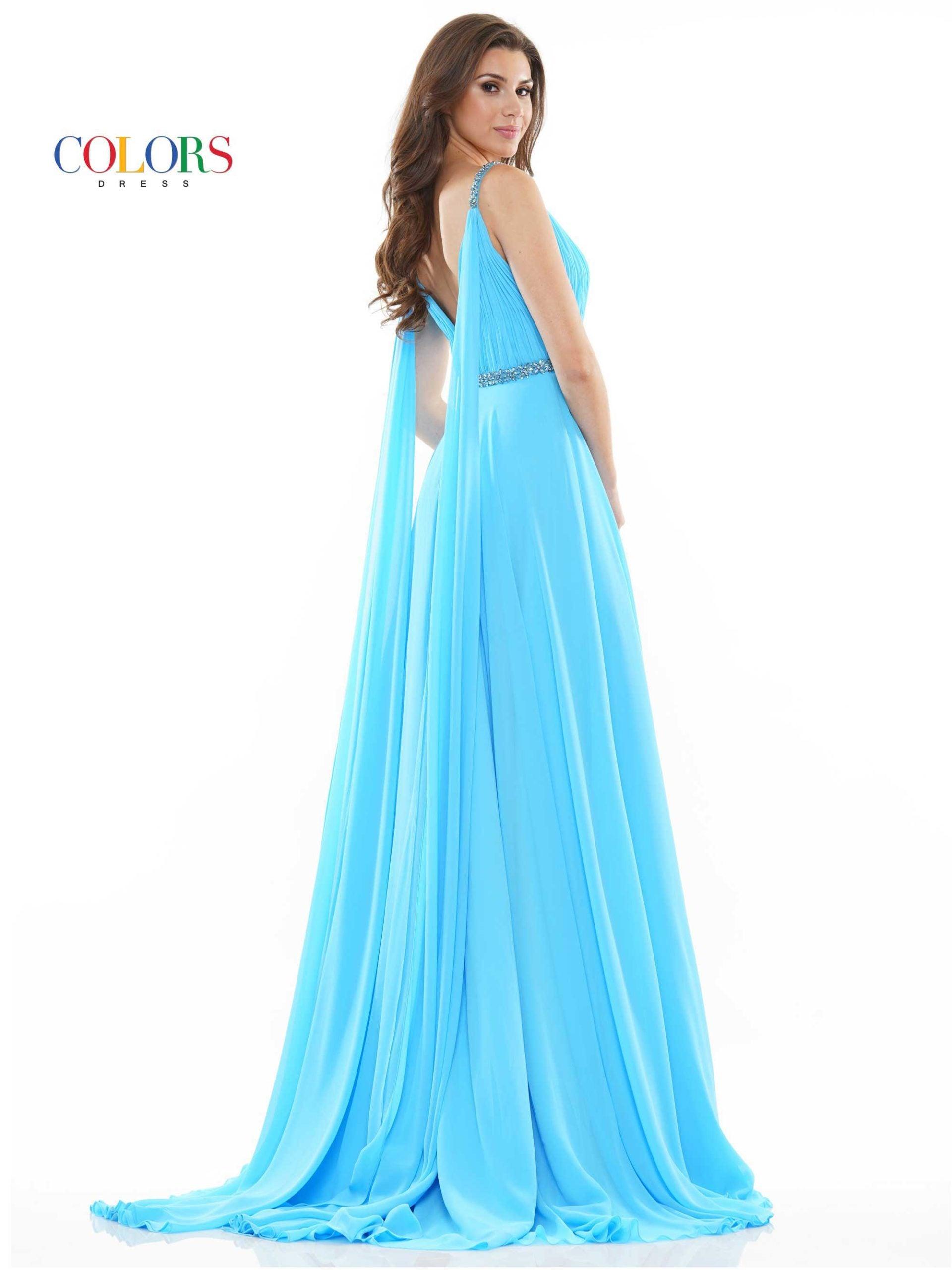 Colors Long Formal Chiffon Prom Dress 2502 - The Dress Outlet