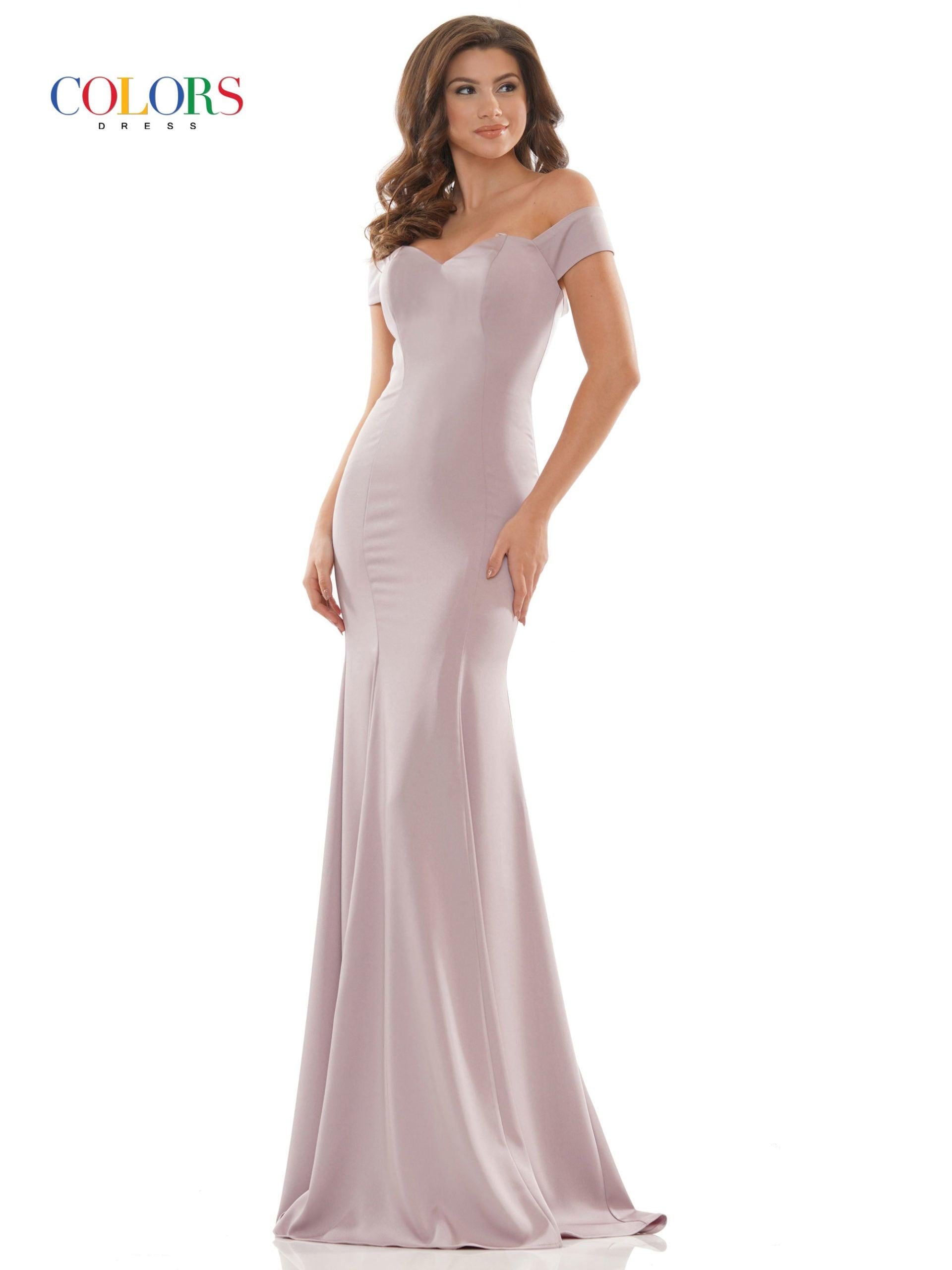 Colors 1768 Colors Long Formal Fitted Bridesmaid Dress