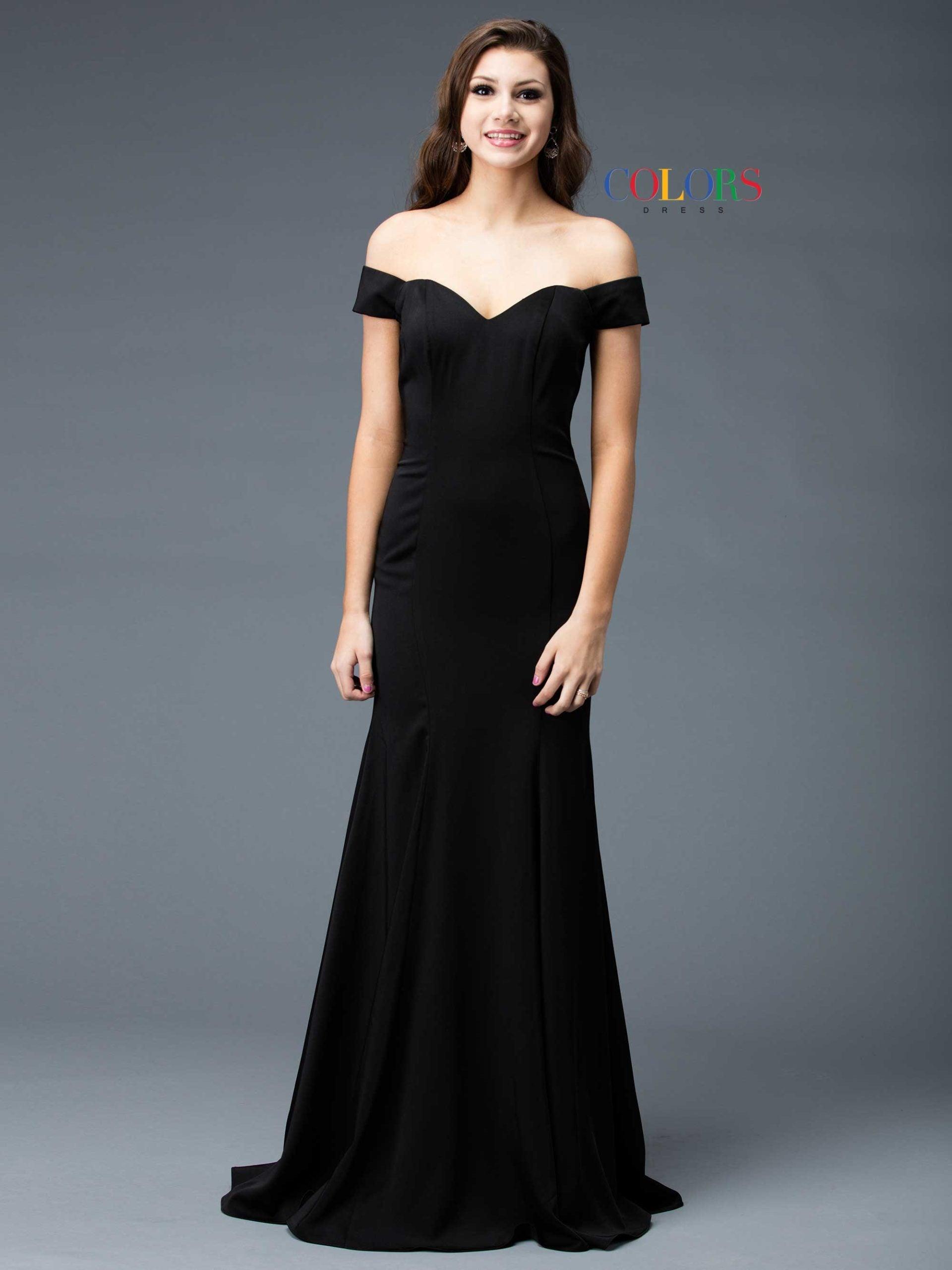 Colors 1768 Colors Long Formal Fitted Bridesmaid Dress