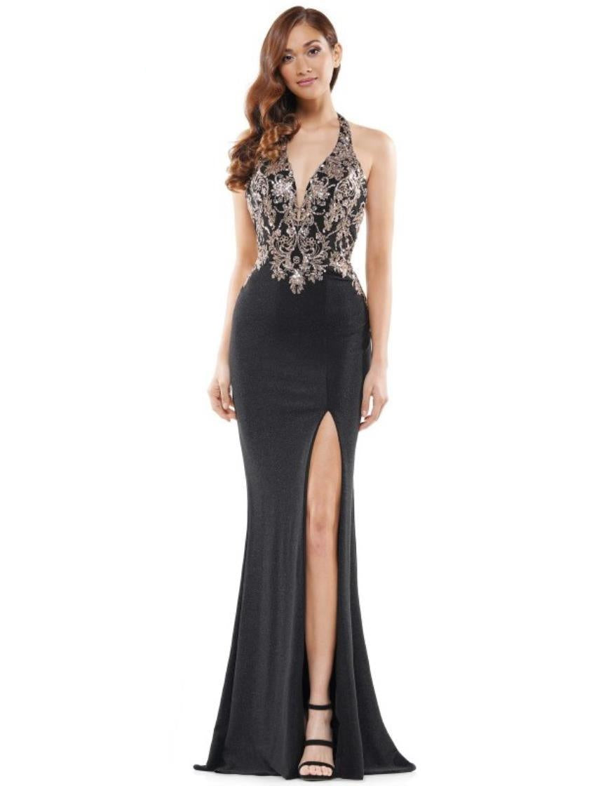 Colors Long Formal Fitted Evening Dress 961X - The Dress Outlet