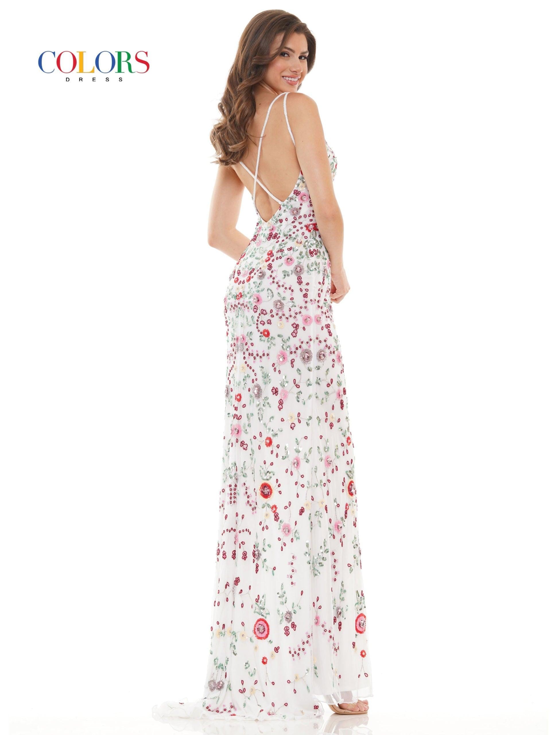 Colors K117 Colors Long Formal Fitted Prom Dress