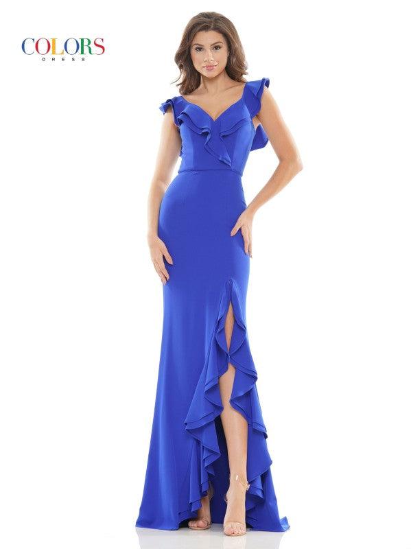 Colors Long Formal Fitted Prom Dress 2408 - The Dress Outlet