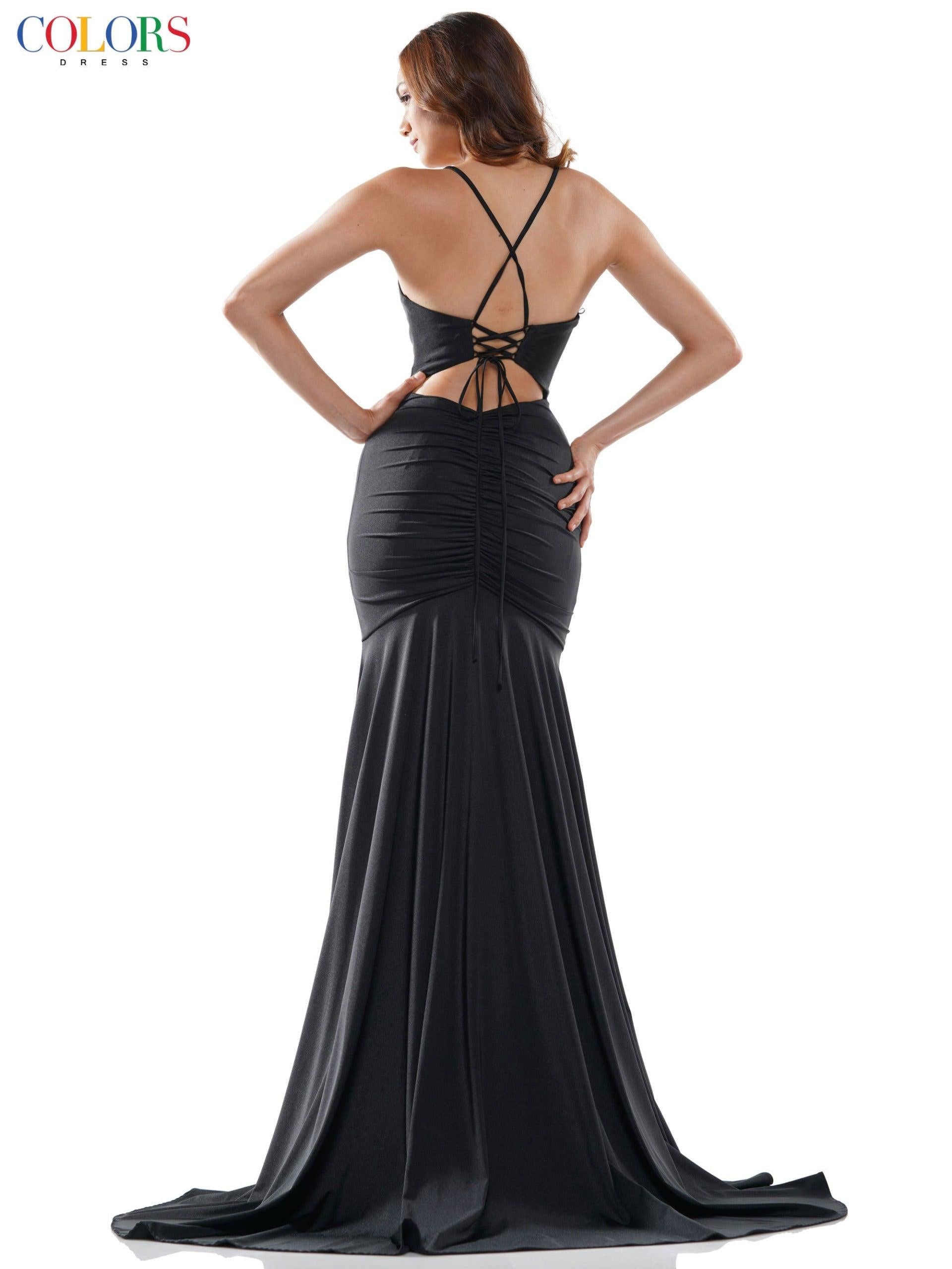 Colors 2486 Colors Long Formal Fitted Prom Dress
