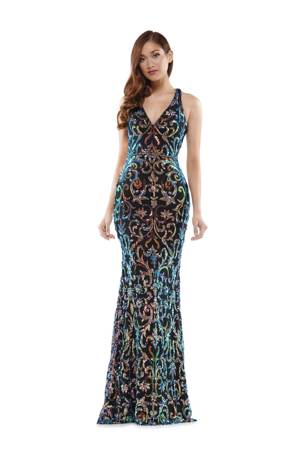 Colors 2520 Colors Long Formal Fitted Prom Dress
