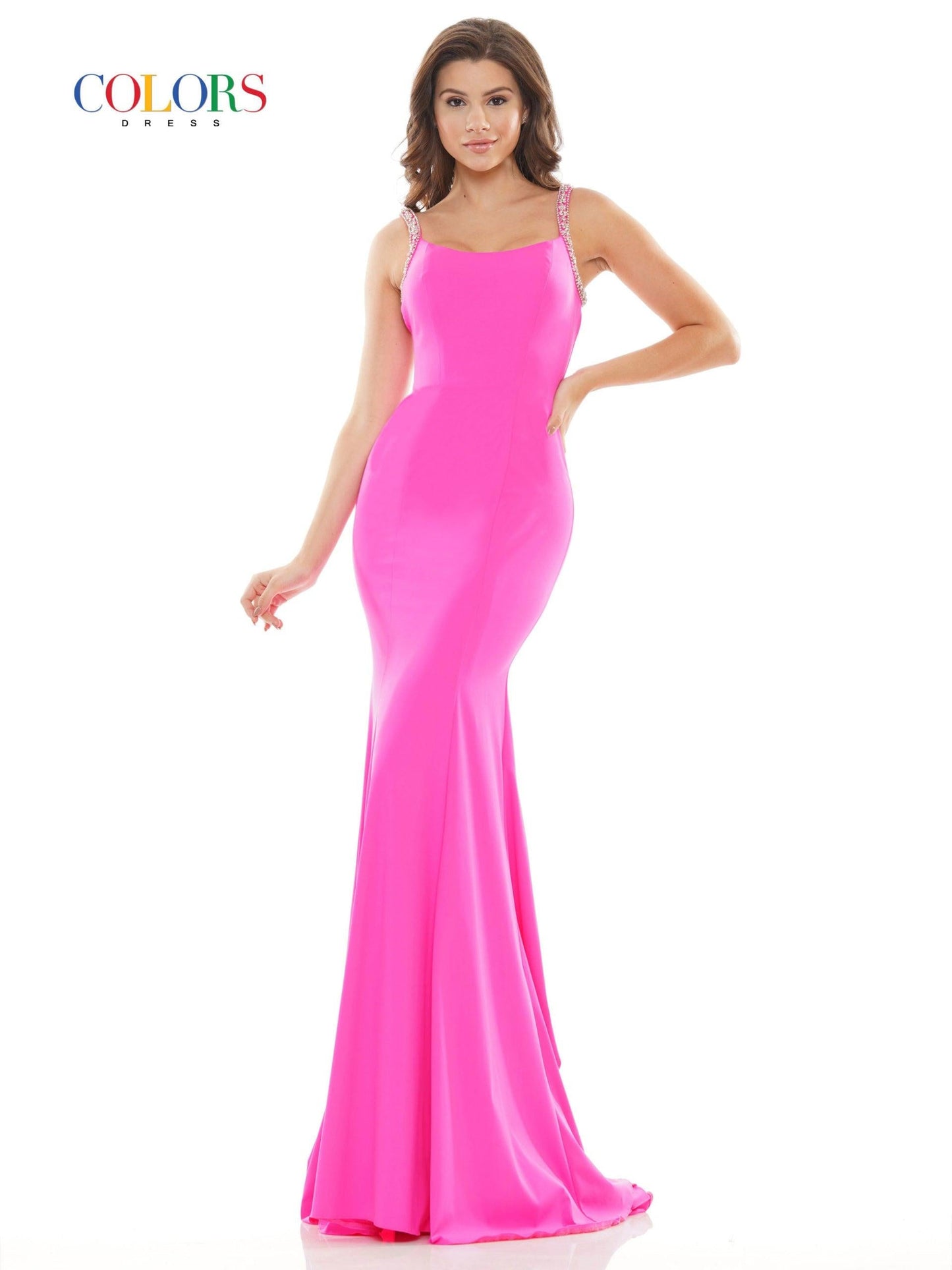 Colors Long Formal Fitted Prom Dress 2695 - The Dress Outlet