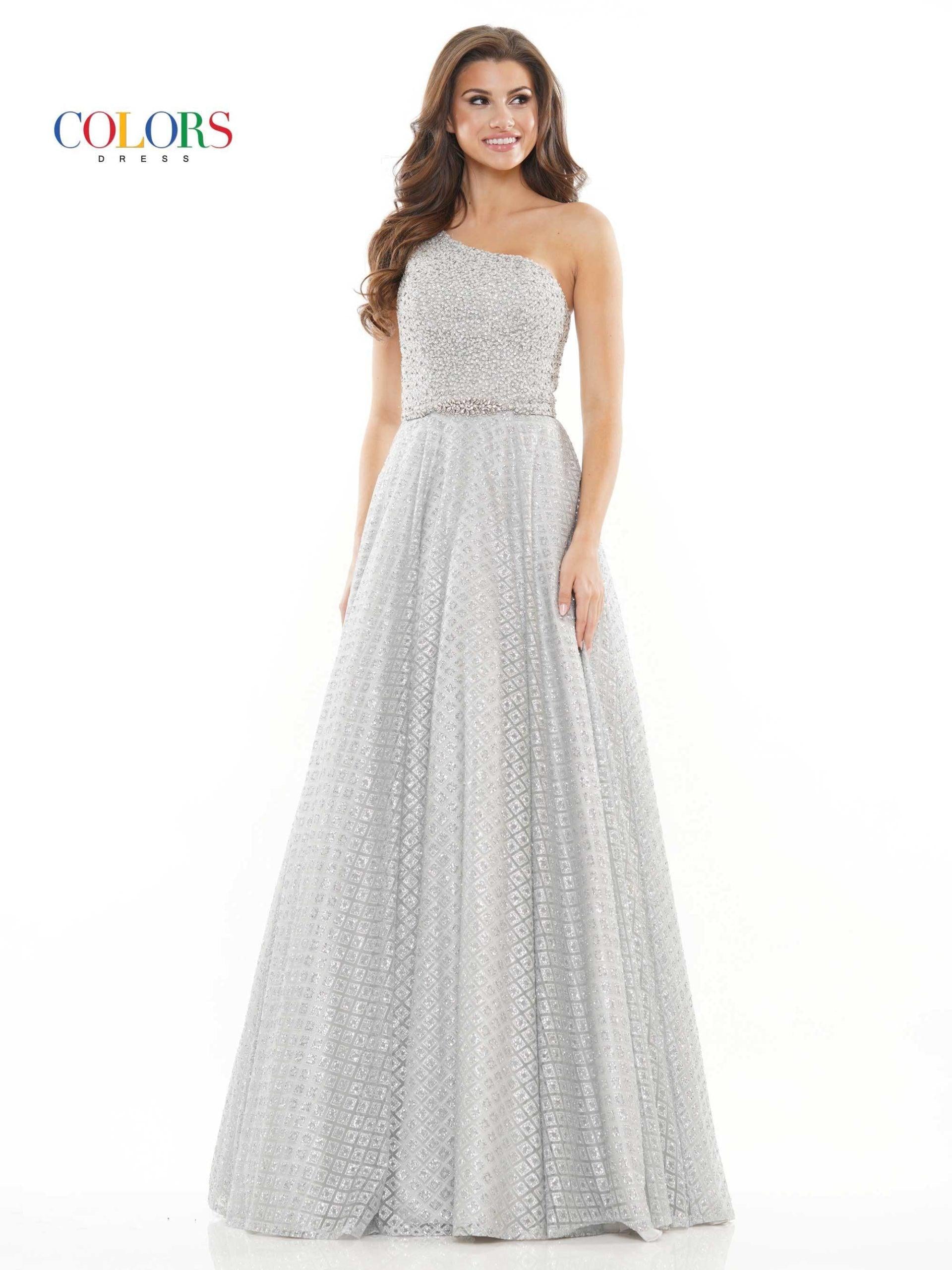 Colors 2670 Colors Long Formal Glitter Prom Ball Gown