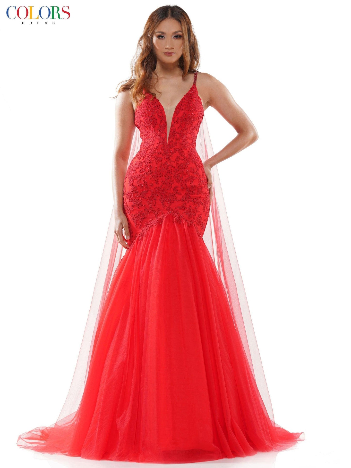 Colors Long Formal Mermaid Prom Dress Sale - The Dress Outlet