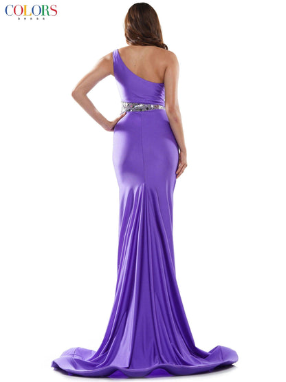 Colors Long Formal One Shoulder Prom Gown 2403 - The Dress Outlet