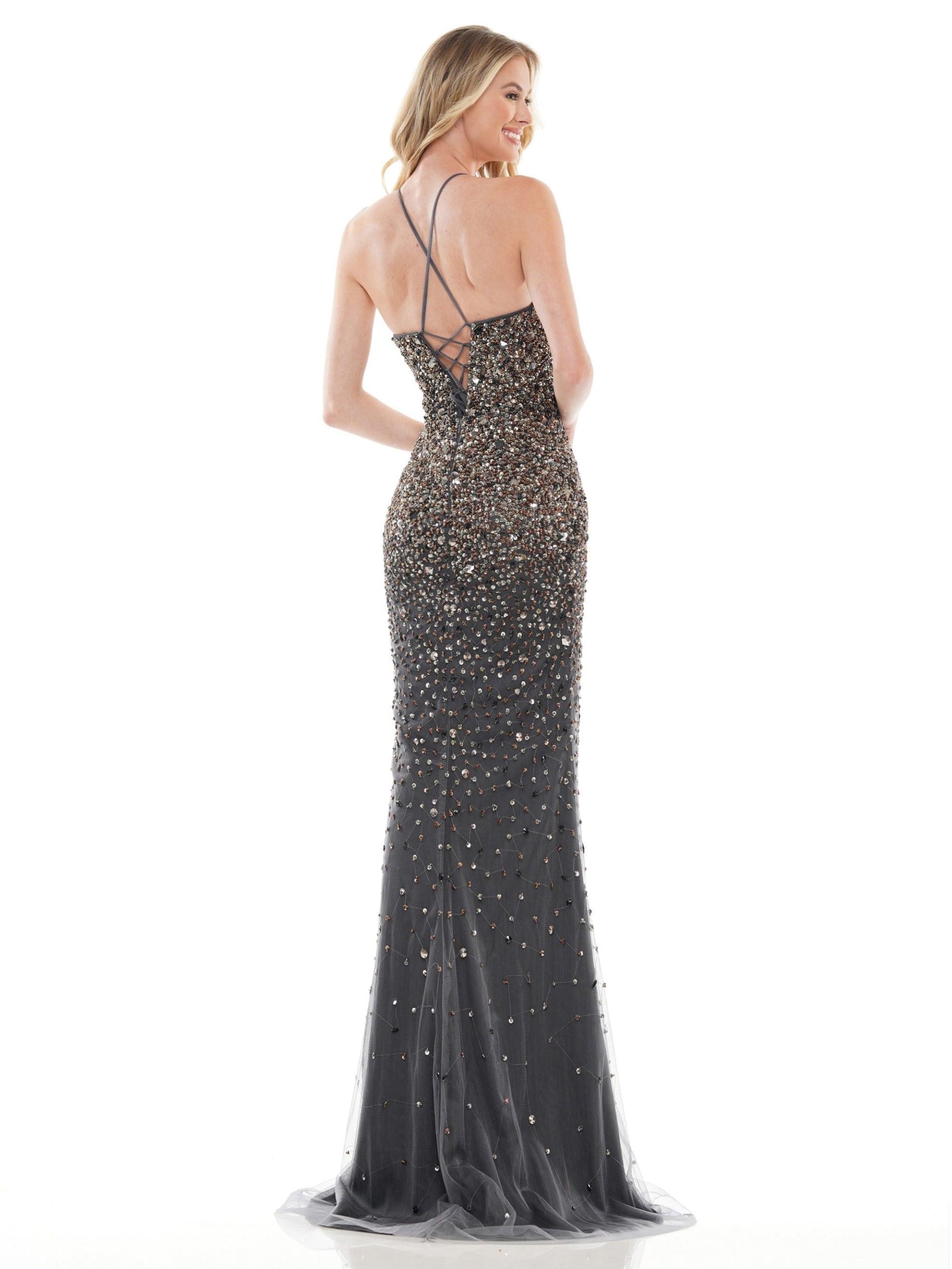 Colors Long Formal Sext Beaded Prom Dress 2725 - The Dress Outlet