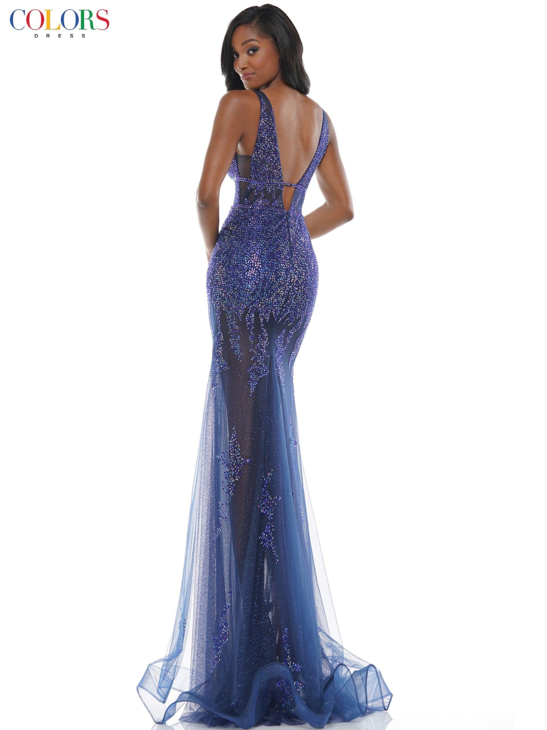 Colors Long Formal Sleeveless Prom Gown 2563 - The Dress Outlet