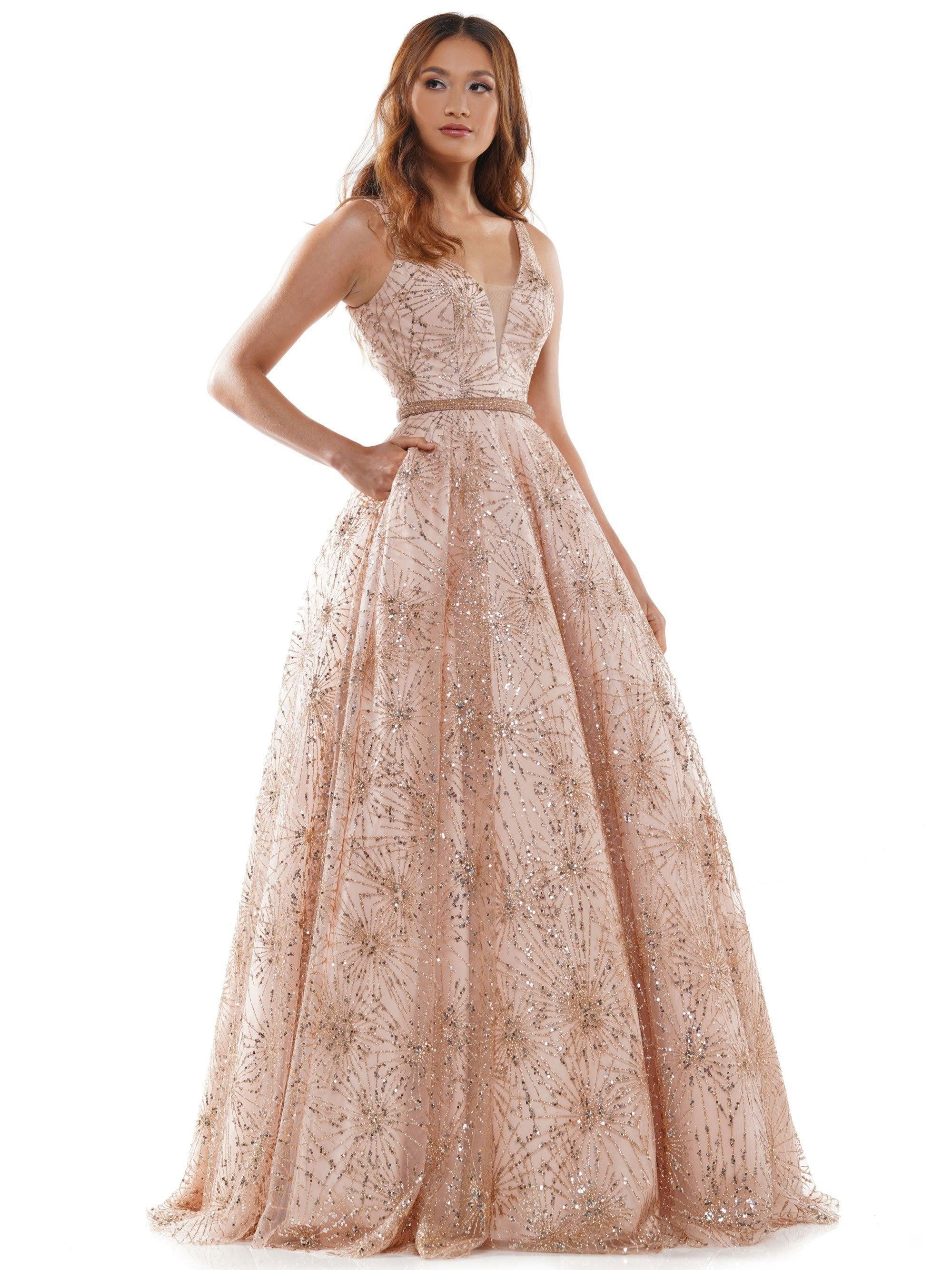 Colors Long Formal Sleeveless Prom Gown Sale - The Dress Outlet
