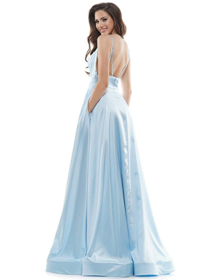 Colors Long Formal Spaghetti Strap Prom Dress 968 - The Dress Outlet