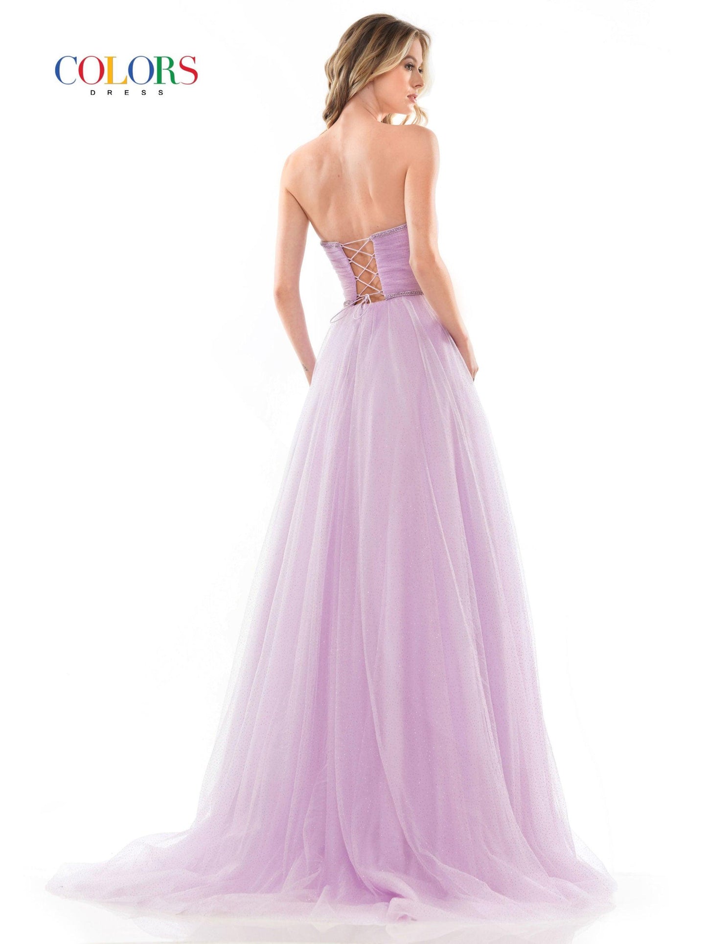 Colors Long Formal Strapless Prom Ball Gown 2703 - The Dress Outlet