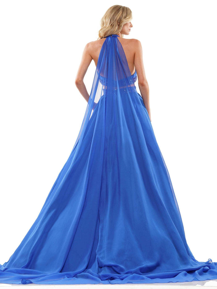 Colors Long Halter Evening Dress 2910 - The Dress Outlet