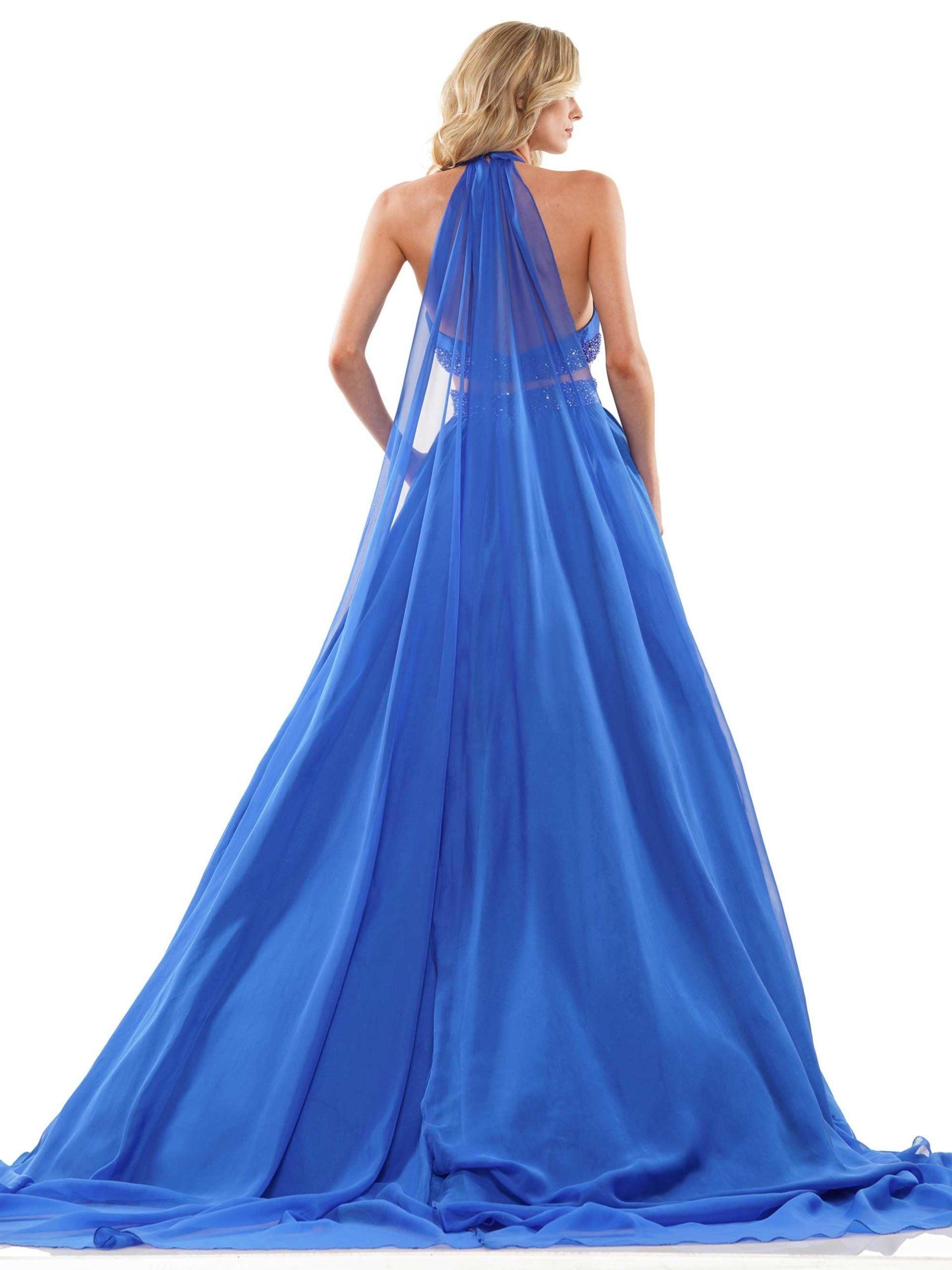 Colors Long Halter Evening Dress 2910 - The Dress Outlet