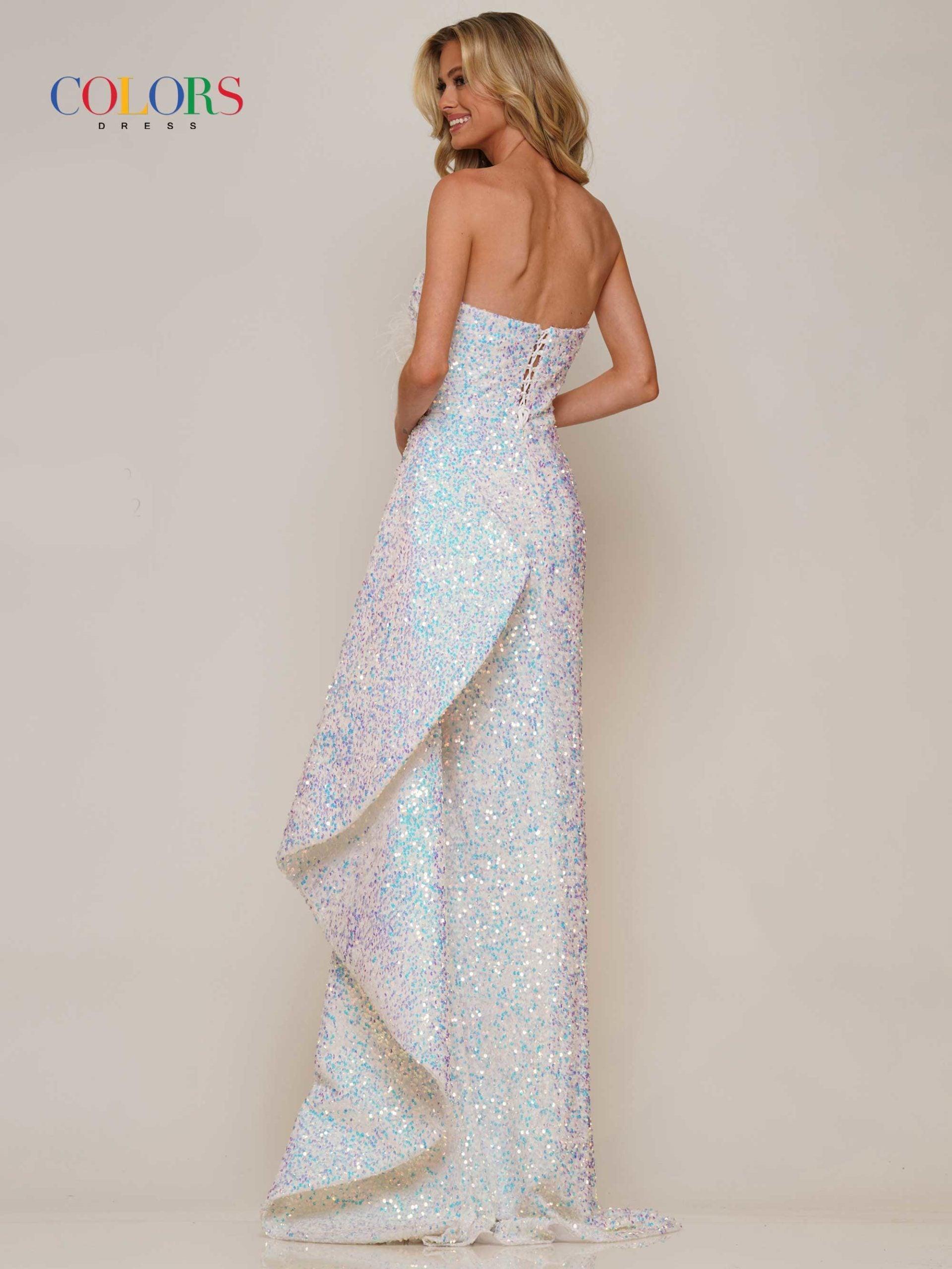 Colors 2994 Colors Long One Shoulder Sexy Prom Dress