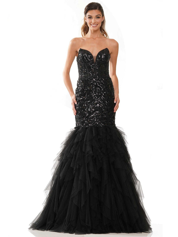 Colors 2985 Colors Long Sexy Strapless Prom Dress